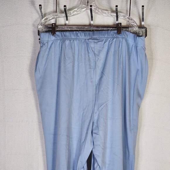Woman Within Blue Cotton Poly Pull on Elastic Waist Pants Size 1X 22/24 Tall - Picture 7 of 16